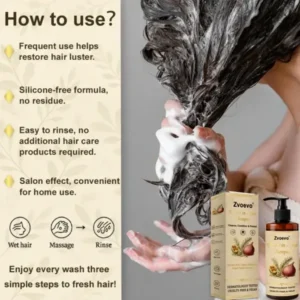 ✅ Official Store: Zvoevo® Hair Revival 3-in-1 Shampoo (Anti-Hair Loss, Stimulates Regrowth, Targets Bald Spots, Fights Dandruff & Soothes Itch)
