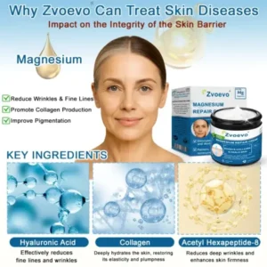 ✅Official Store: Zvoevo® Magnesium Skin Repair Cream (Smooths Wrinkles, Firms Skin and Fades Stretch Marks)