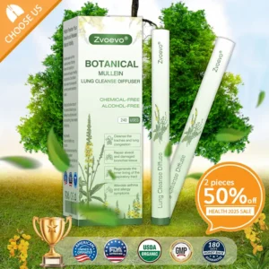 💖✅US Owned and Operated：Zvoevo® Botanical Mullein Lung Cleanse Diffuser(🫁Cough, wheezing, shortness of breath, sputum, stuffy nose, bronchitis, bronchitis, allergy symptoms, lung discomfort💝)