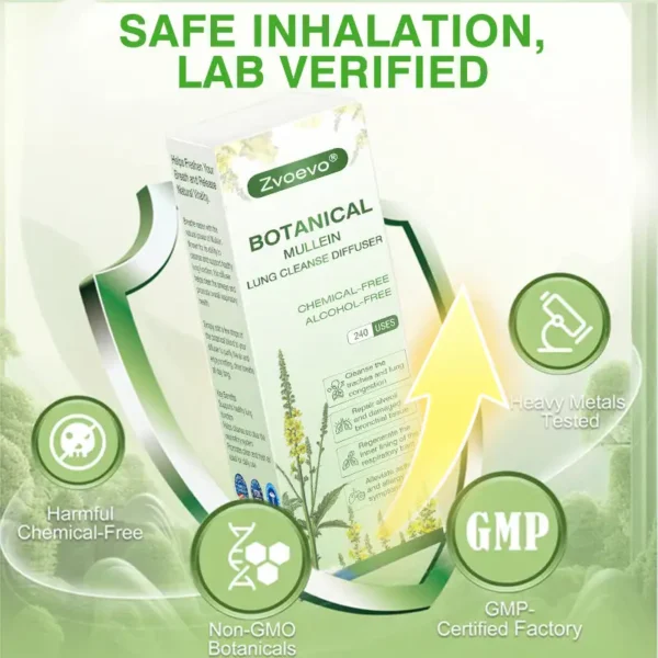 💖✅US Owned and Operated：Zvoevo® Botanical Mullein Lung Cleanse Diffuser(🫁Cough, wheezing, shortness of breath, sputum, stuffy nose, bronchitis, bronchitis, allergy symptoms, lung discomfort💝)