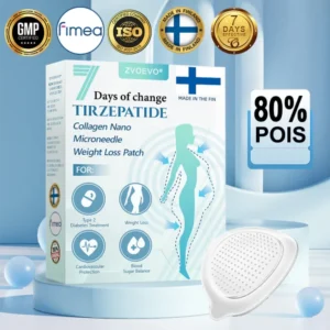 👕【Viimeisen päivän tarjous -60 %🌟】🌈🌈ZVOEVO® SMGT-GLP-1 𝐓𝐢𝐫𝐳𝐞𝐧𝐬𝐭𝐢 & Kollageeni Nano-Mikroneula Laihdutuslaastari丨Kohdistuu lihavuuteen, löysään ihoon, verenpaineeseen, diabetekseen, rasvamaksaan, nivelkipuihin ja väsymykseen